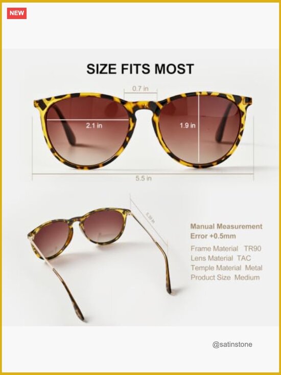 Round Polarized Sunglasses Lightweight UV400 Retro Style for Party Beach main image 4